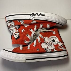 Converse orange Chuck Taylor x Peanuts All Star Hightops Youth size 1